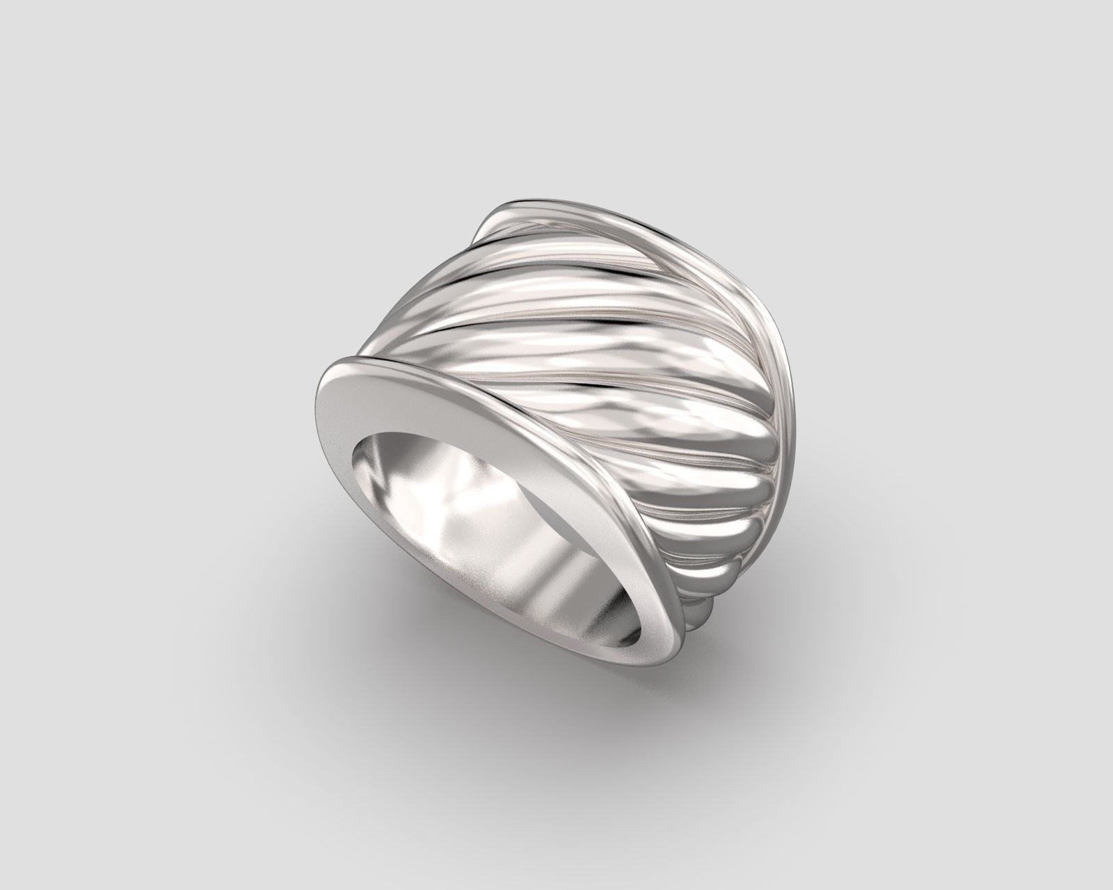 R 204 Rope Bold ring 3D print model_9