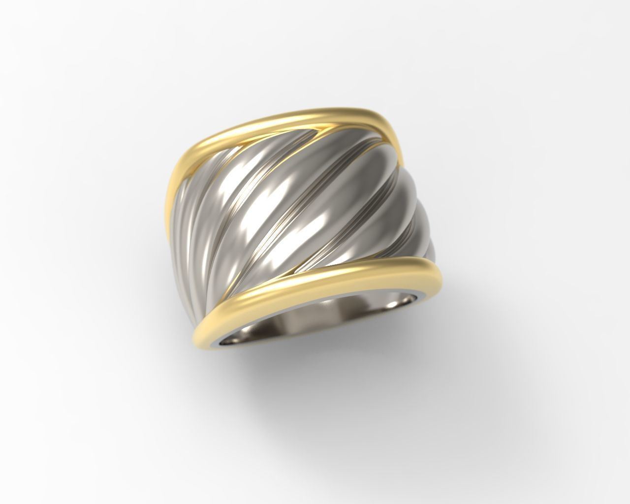 R 204 Rope Bold ring 3D print model_2