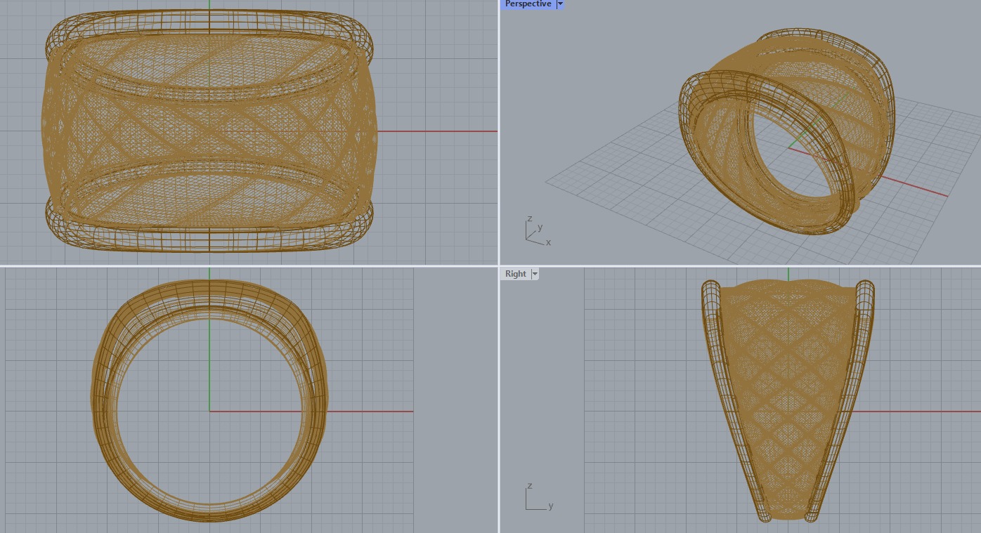R 204 Rope Bold ring 3D print model_14