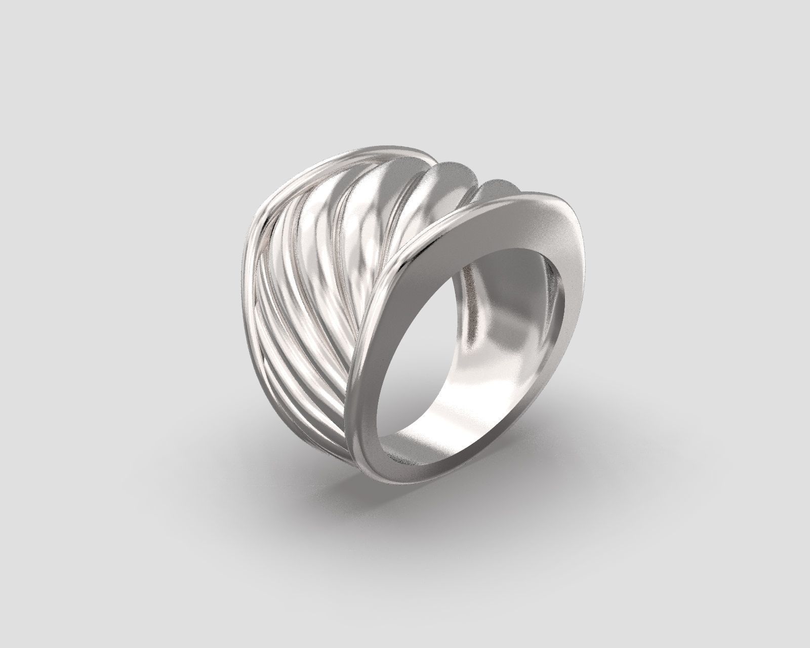 R 204 Rope Bold ring 3D print model_4