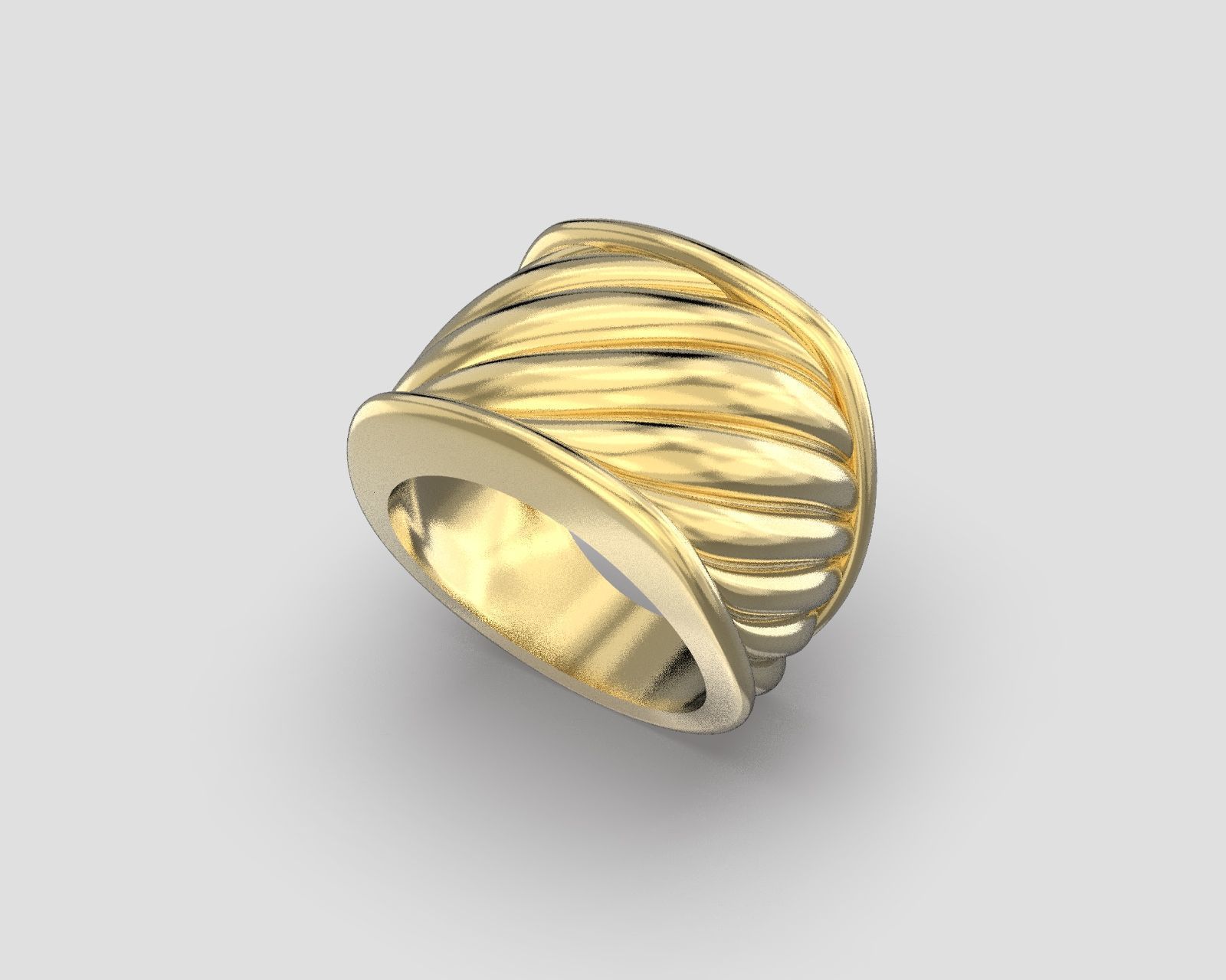 R 204 Rope Bold ring 3D print model_8