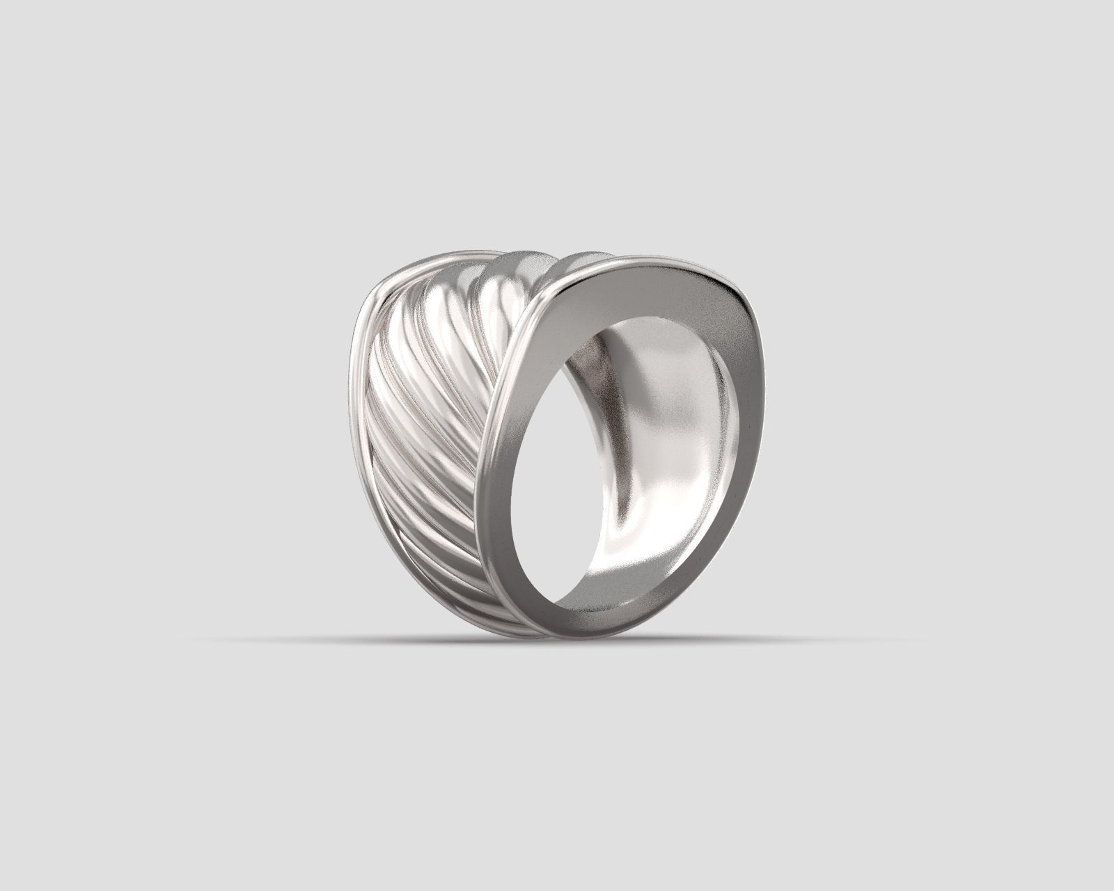 R 204 Rope Bold ring 3D print model_10