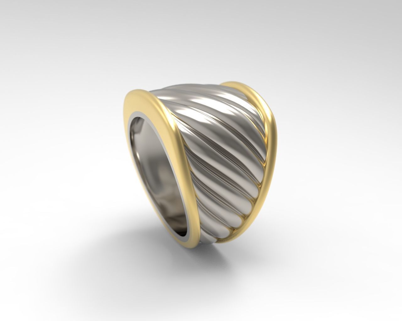 R 204 Rope Bold ring 3D print model_1