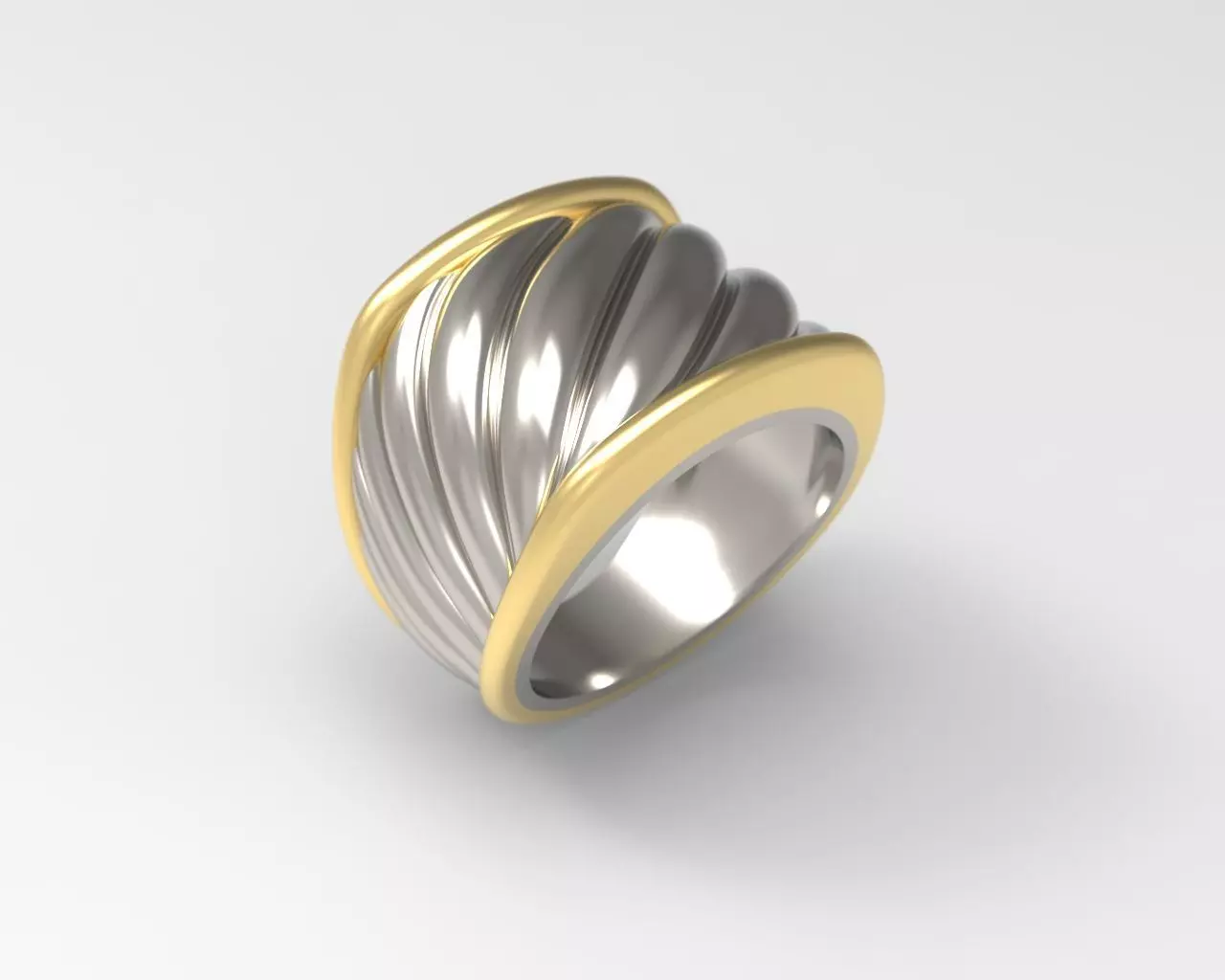 R 204 Rope Bold ring 3D print model_0