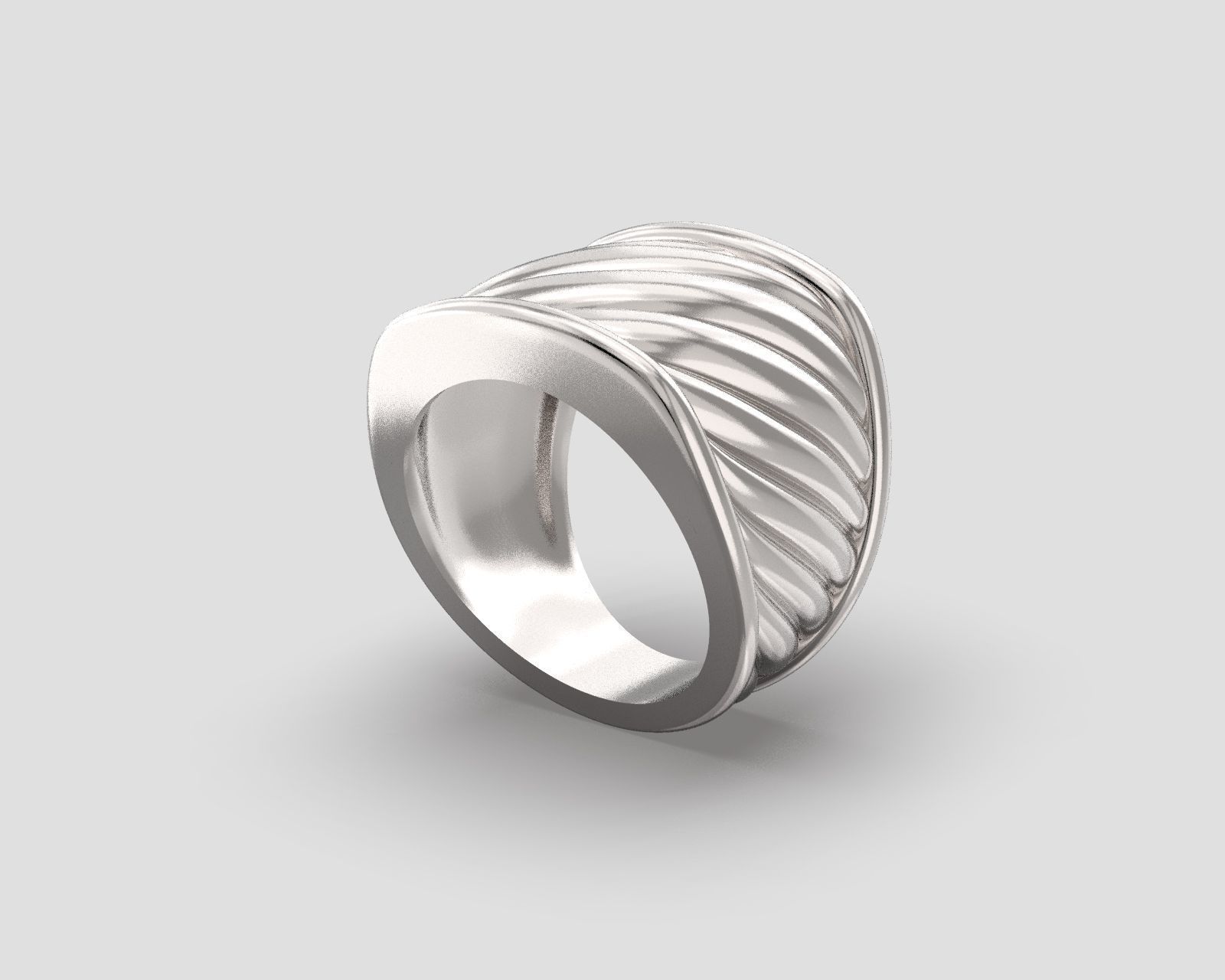 R 204 Rope Bold ring 3D print model_12