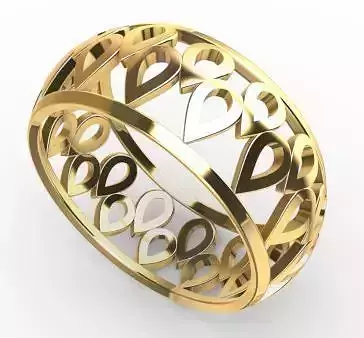 Patterned Ring 3D model Texture