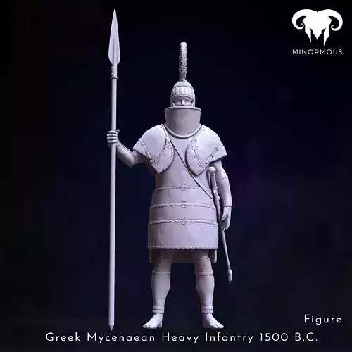 Figure - Greek Mycenaean Heavy Infantry 1500 BC Palace Guard
