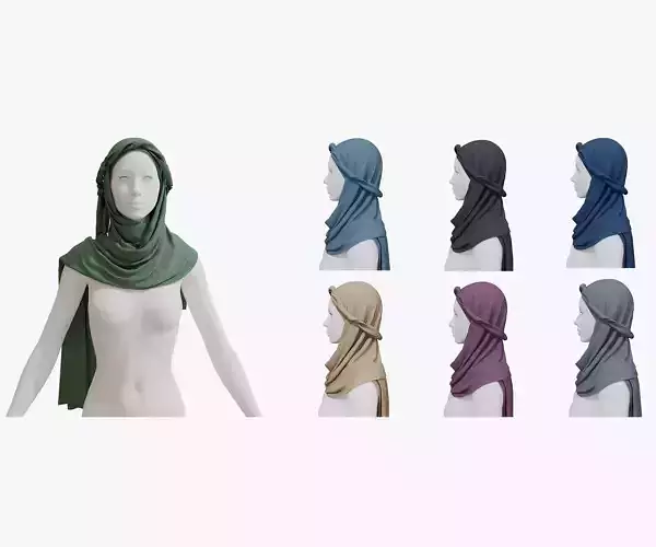 Lonr  Arabian scarf Low-poly 3D model