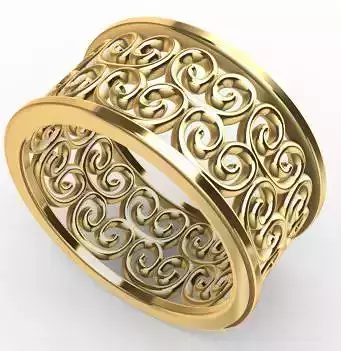 Patterned Ring 3D model Texture