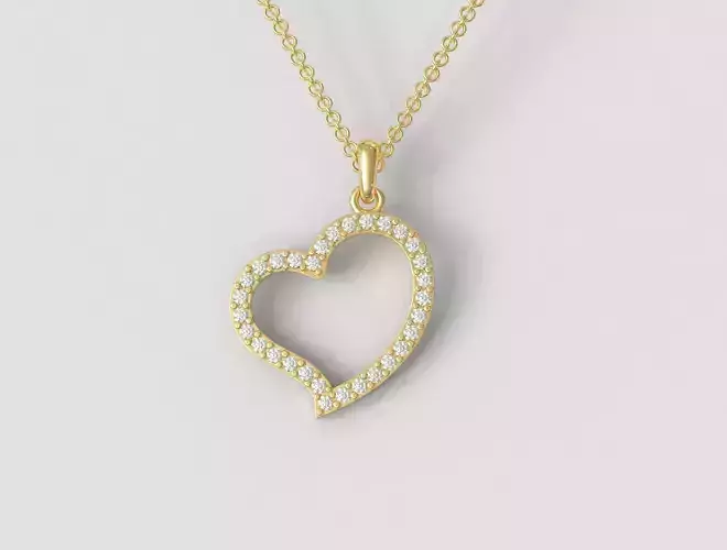 Heart Diamond Pendant