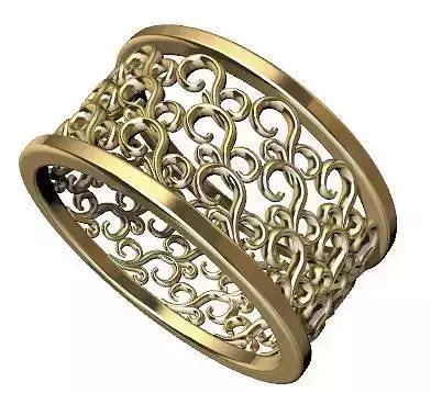 Patterned Ring 3D model Texture