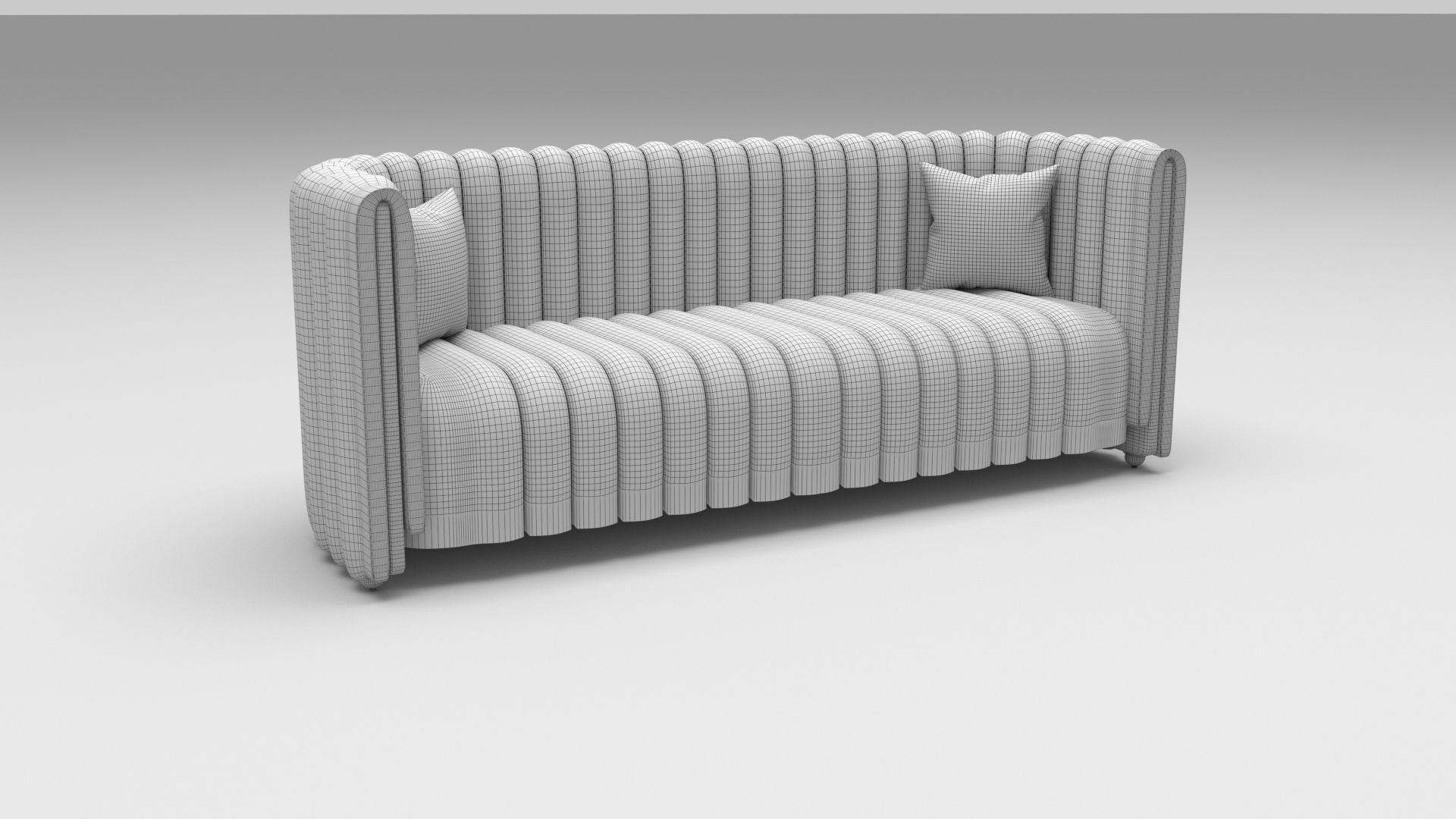 Blesseh Elegant Sofa Low-poly 3D model_1