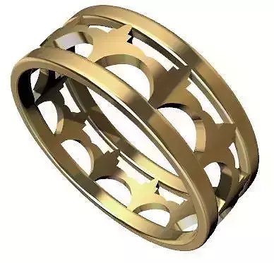 Patterned Ring 3D model Texture 