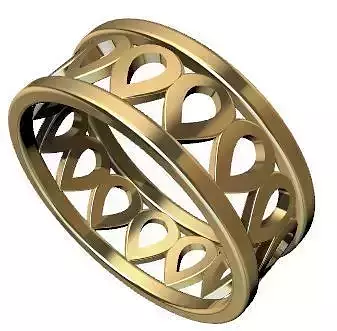 Patterned Ring 3D model Texture 