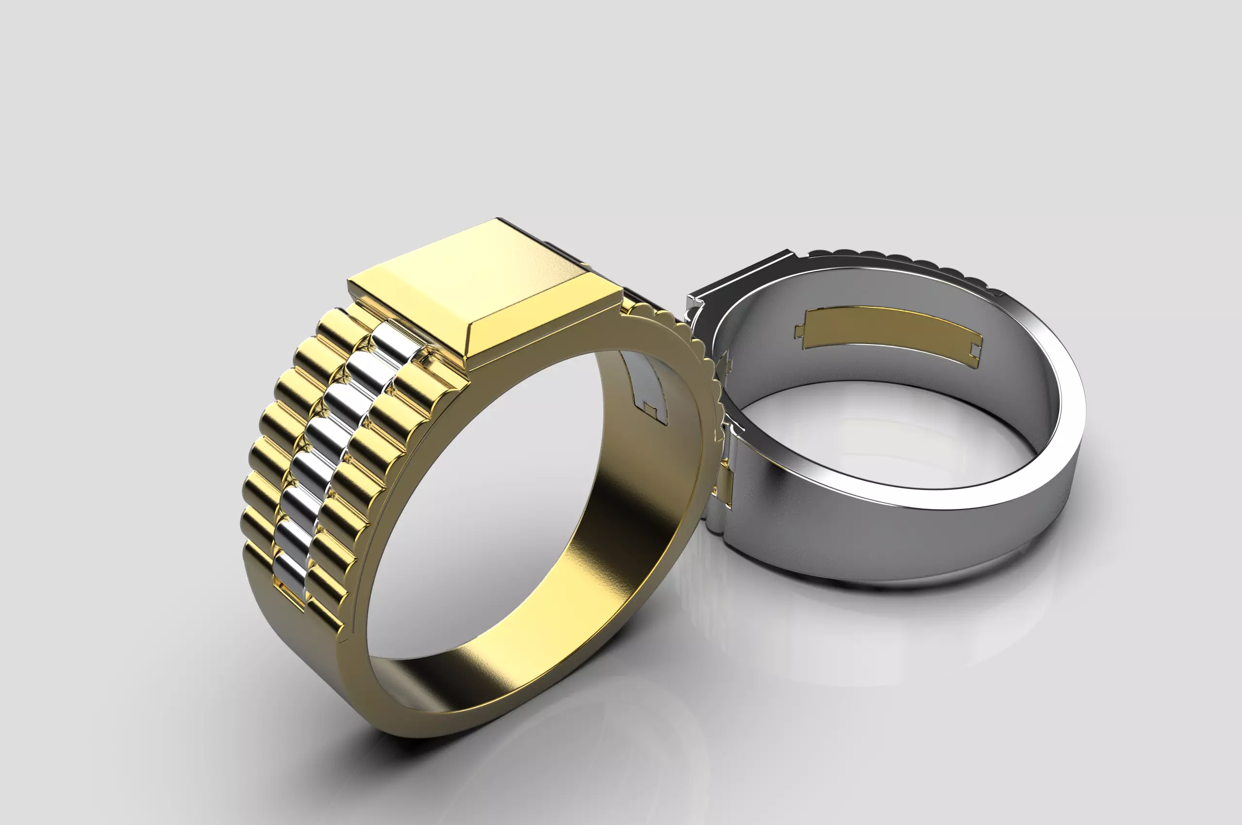 Mens Signet Ring 3D print model_0