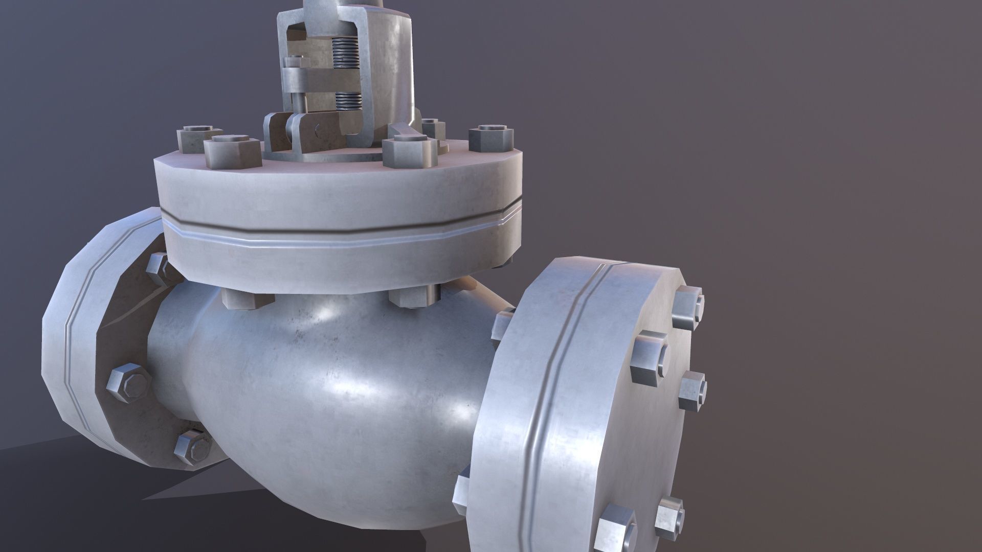Manual Valve Low-poly 3D model_6