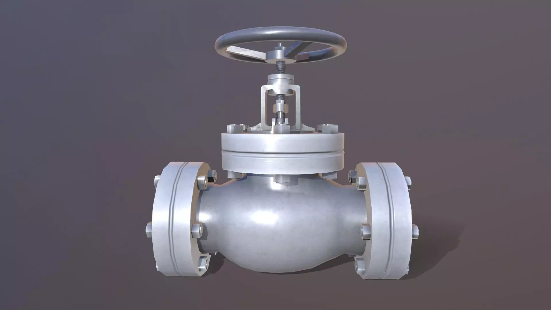 Manual Valve Low-poly 3D model_0