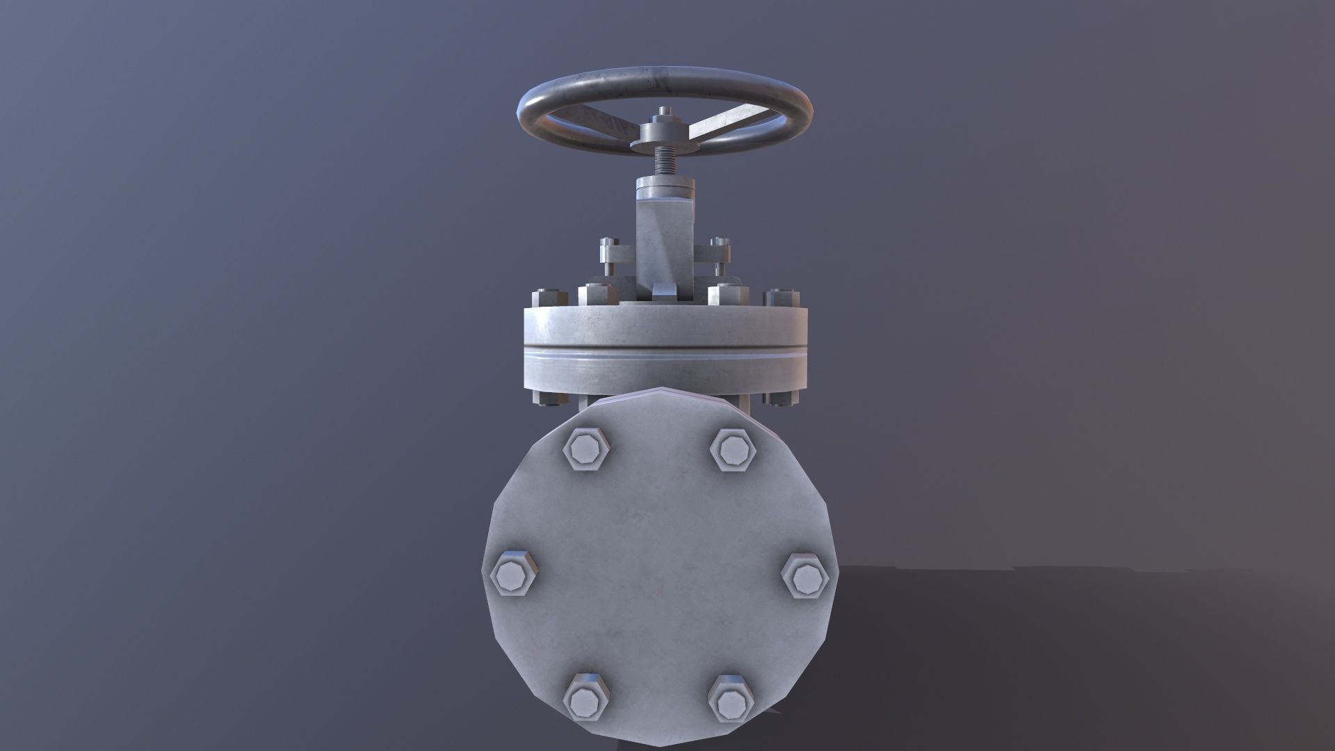 Manual Valve Low-poly 3D model_3
