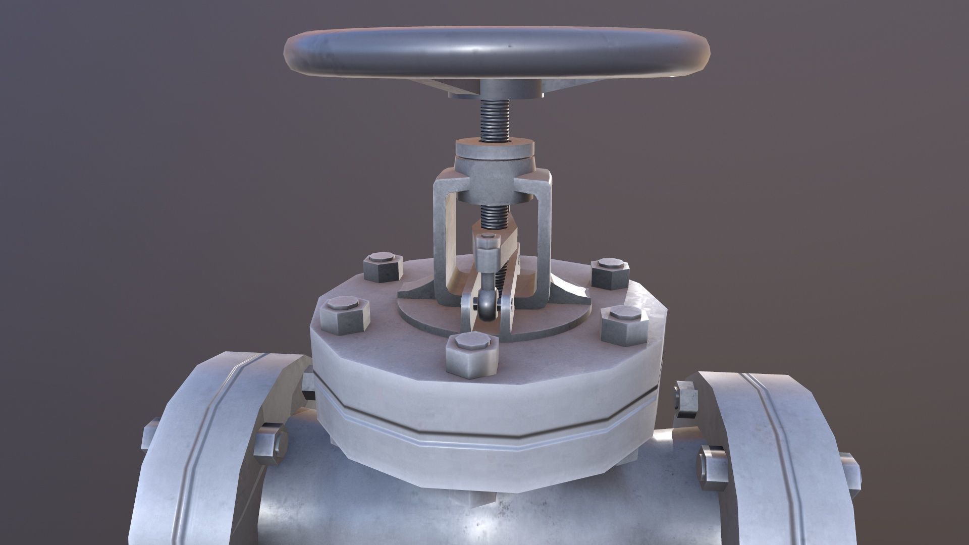 Manual Valve Low-poly 3D model_7