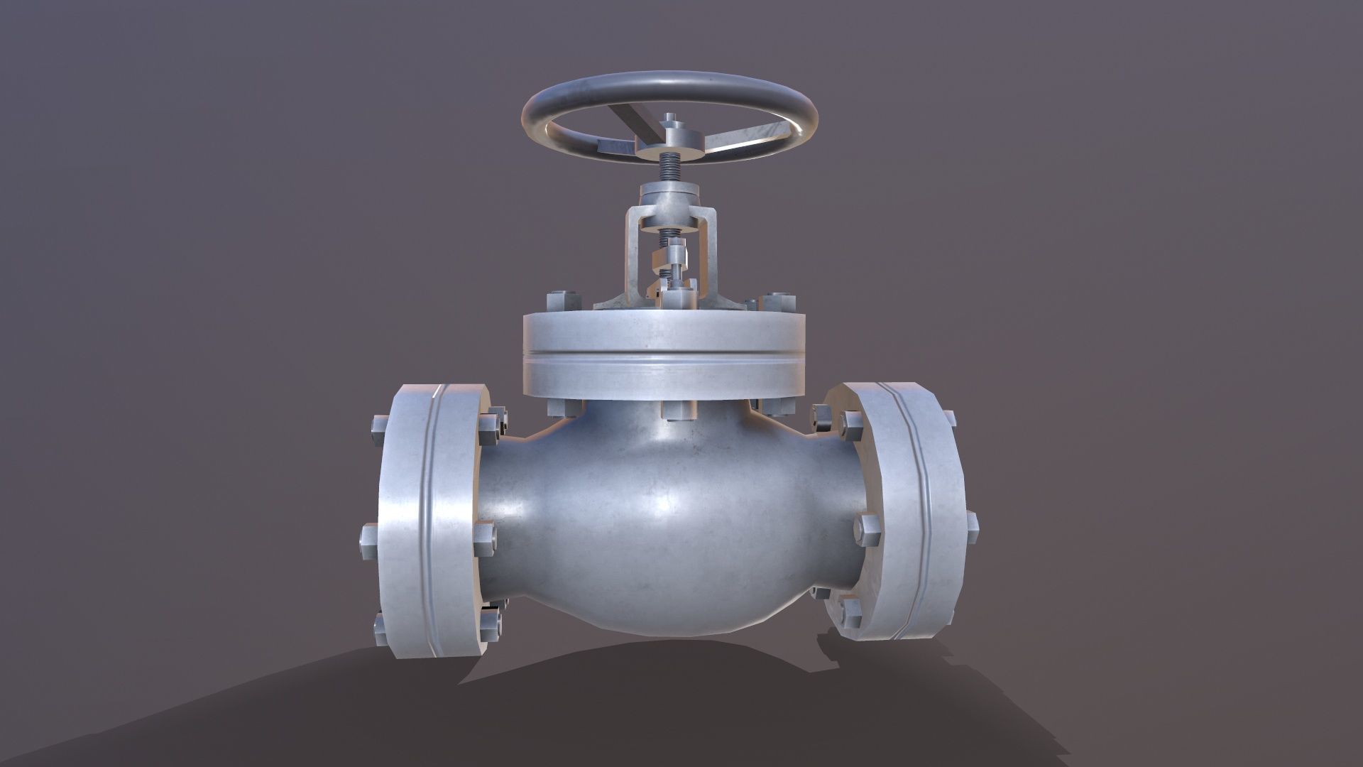 Manual Valve Low-poly 3D model_5