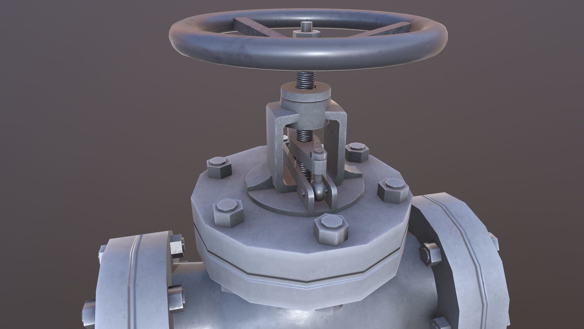 Manual Valve Low-poly 3D model_8