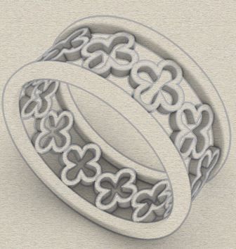 Patterned Ring 3D model Texture 3D print model_1