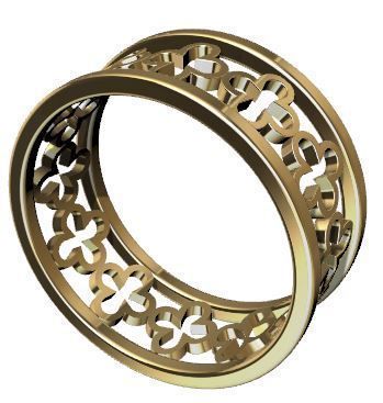 Patterned Ring 3D model Texture 3D print model_19