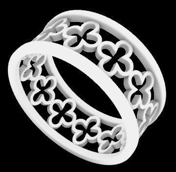 Patterned Ring 3D model Texture 3D print model_7