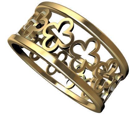 Patterned Ring 3D model Texture 3D print model_13