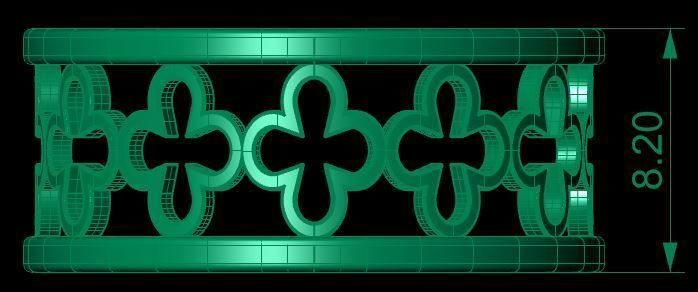 Patterned Ring 3D model Texture 3D print model_16