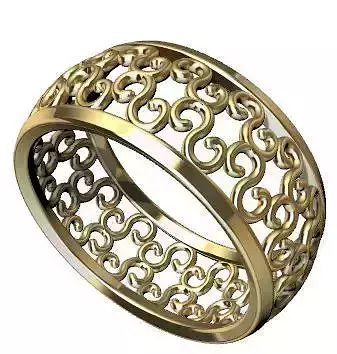 Patterned Ring 3D model Texture