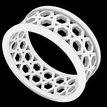 Patterned Ring 3D model Texture 3D print model_6