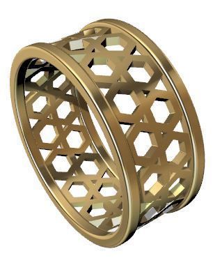Patterned Ring 3D model Texture 3D print model_13