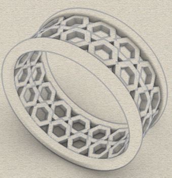 Patterned Ring 3D model Texture 3D print model_19