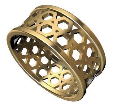 Patterned Ring 3D model Texture 3D print model_12
