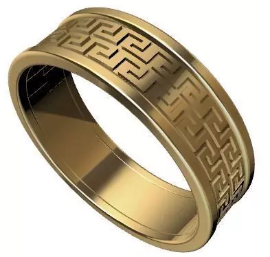 Patterned Ring 3D model Texture 3D print model