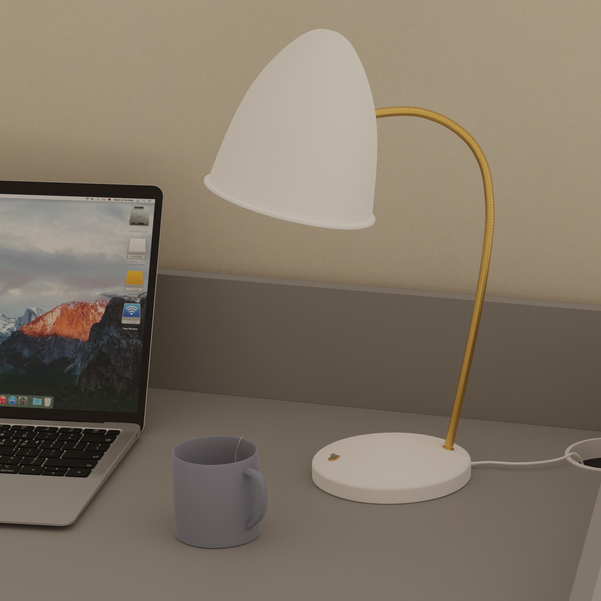 Desk IKEA HAUGA 3D model_1