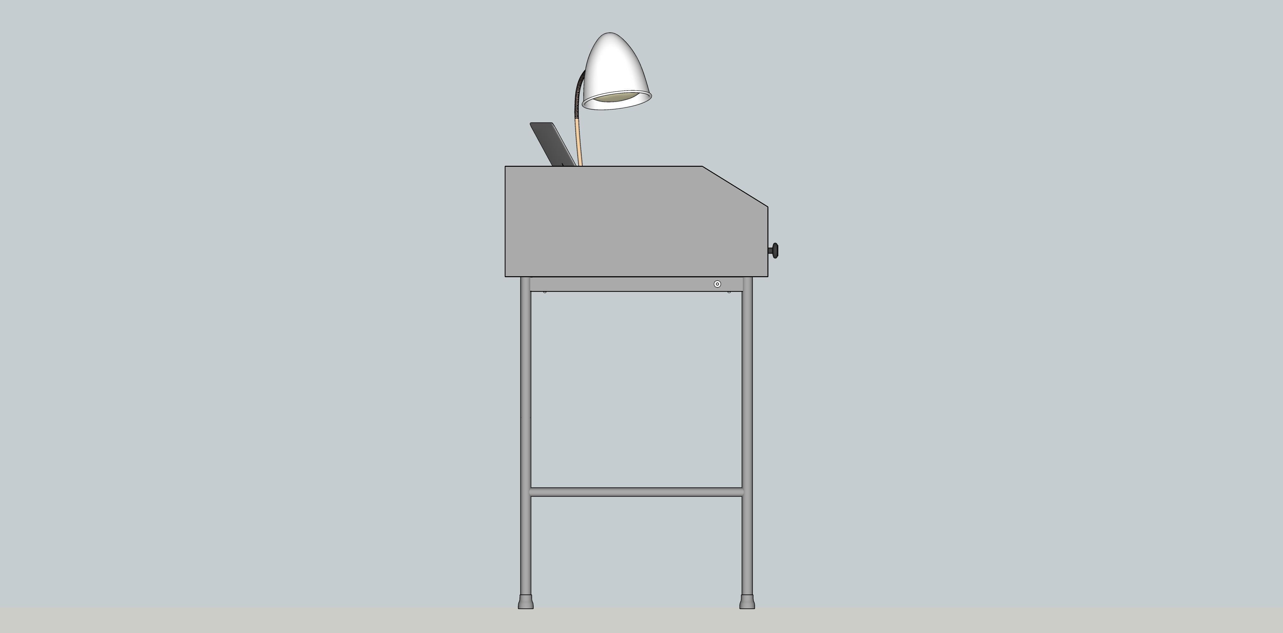Desk IKEA HAUGA 3D model_4