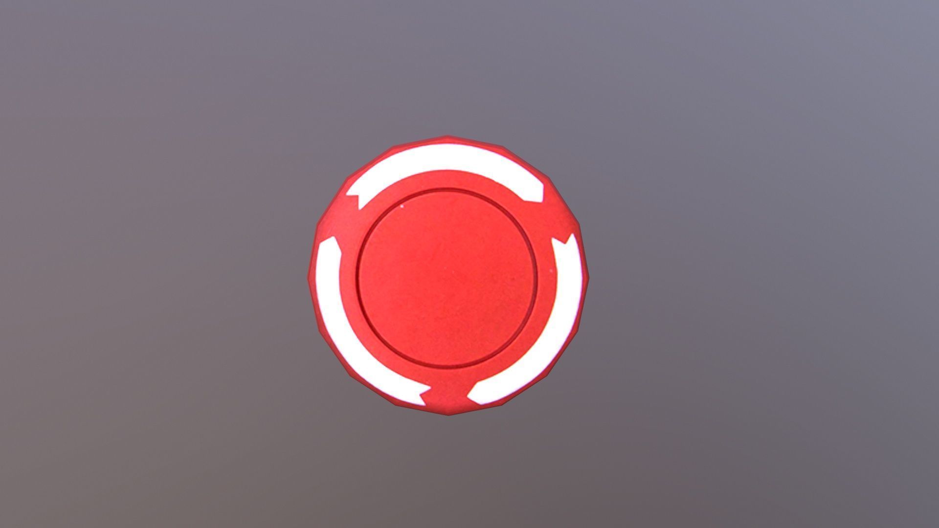 Stop Button Low-poly 3D model_2