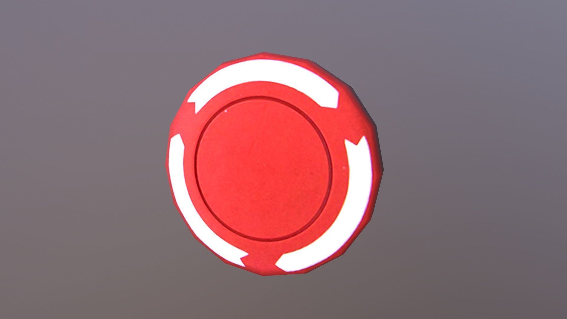 Stop Button Low-poly 3D model_6