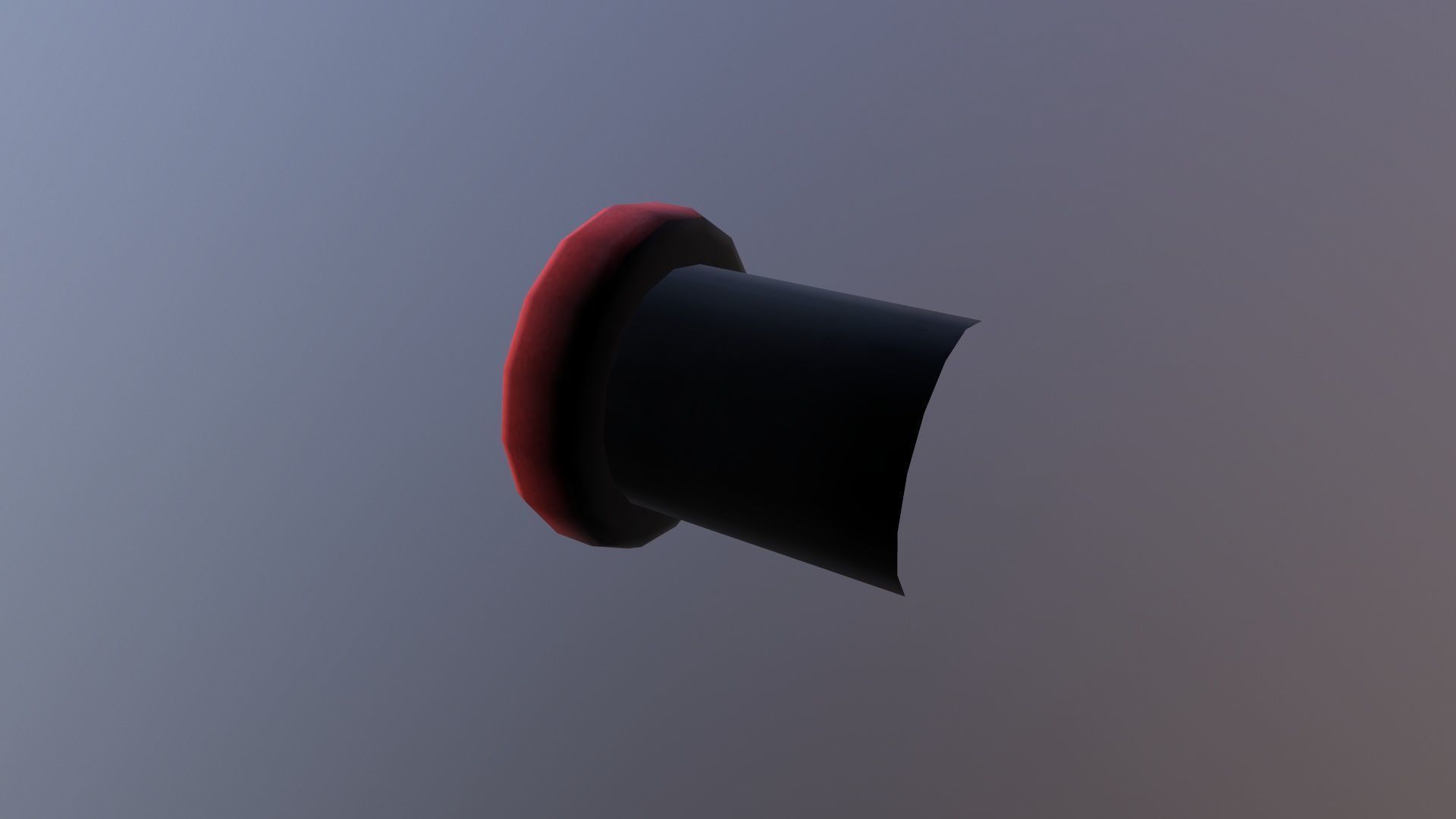 Stop Button Low-poly 3D model_5