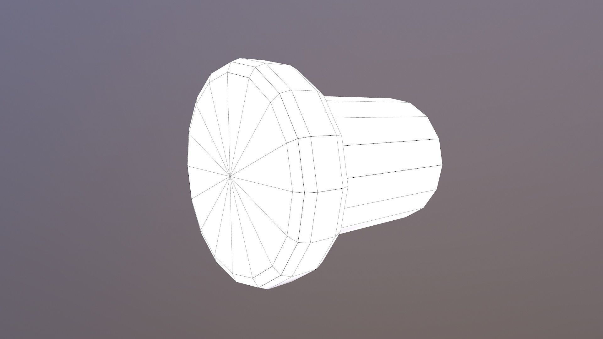 Stop Button Low-poly 3D model_8