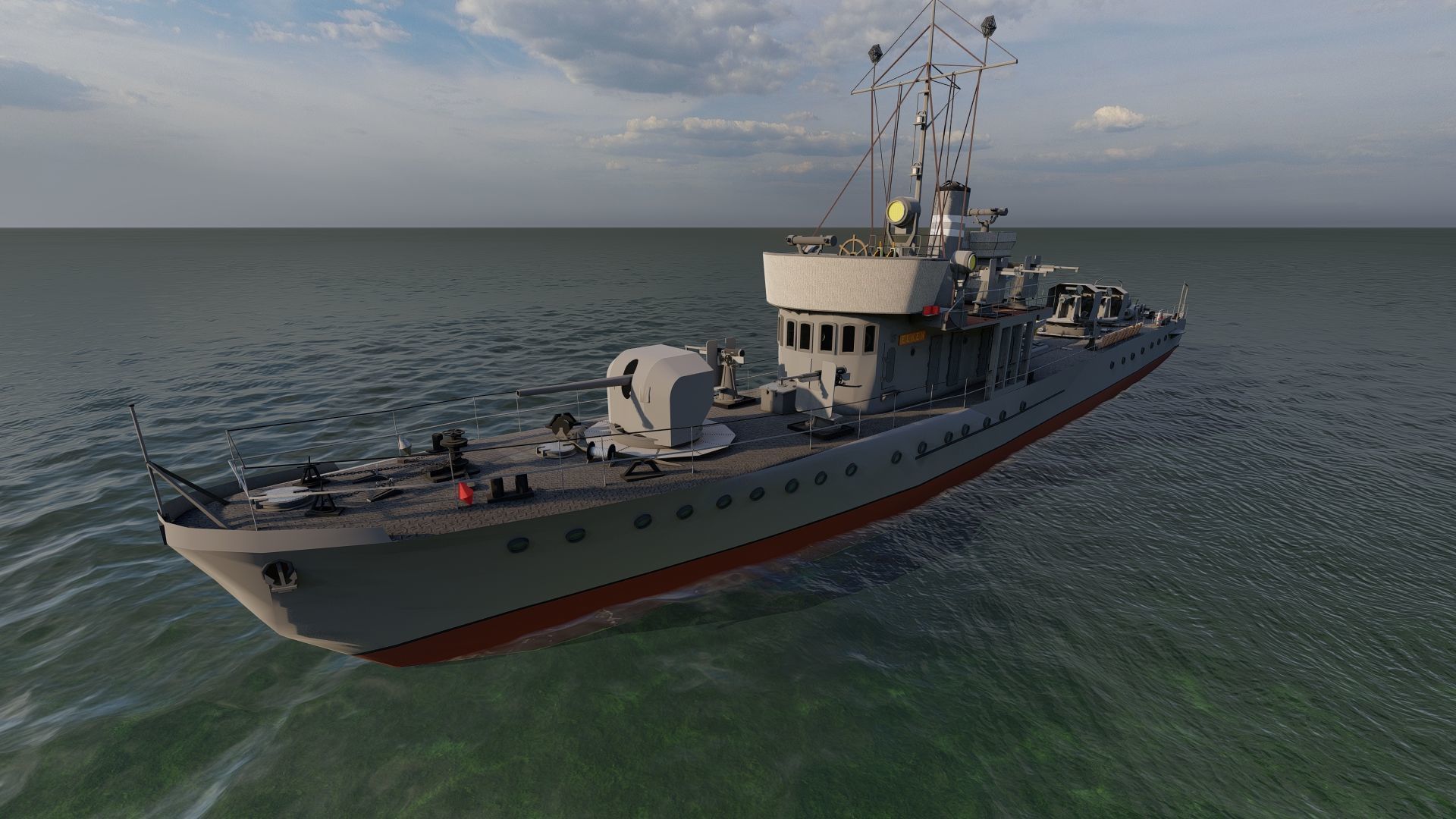 Frigate type-Warship 3D model_10