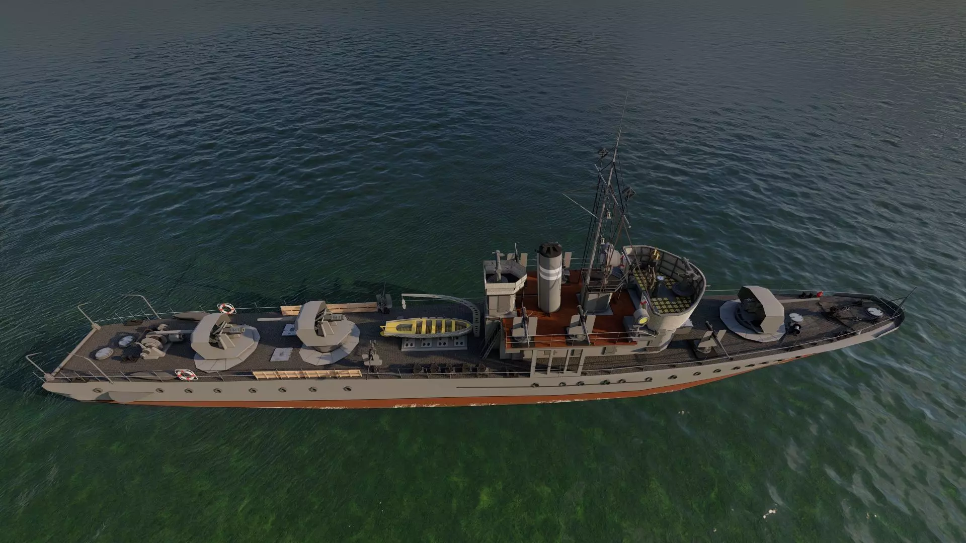 Frigate type-Warship 3D model_0