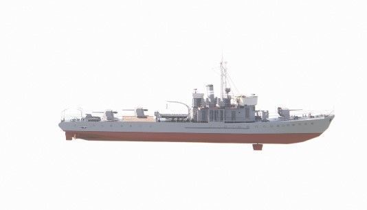 Frigate type-Warship 3D model_7