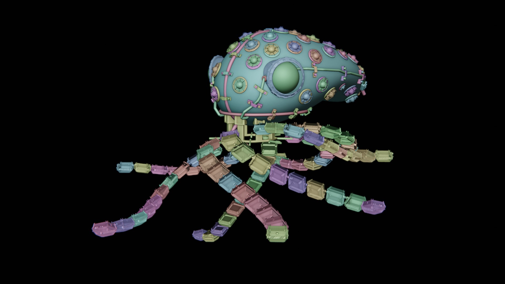 Sci-Fi Octopus 3D model_7