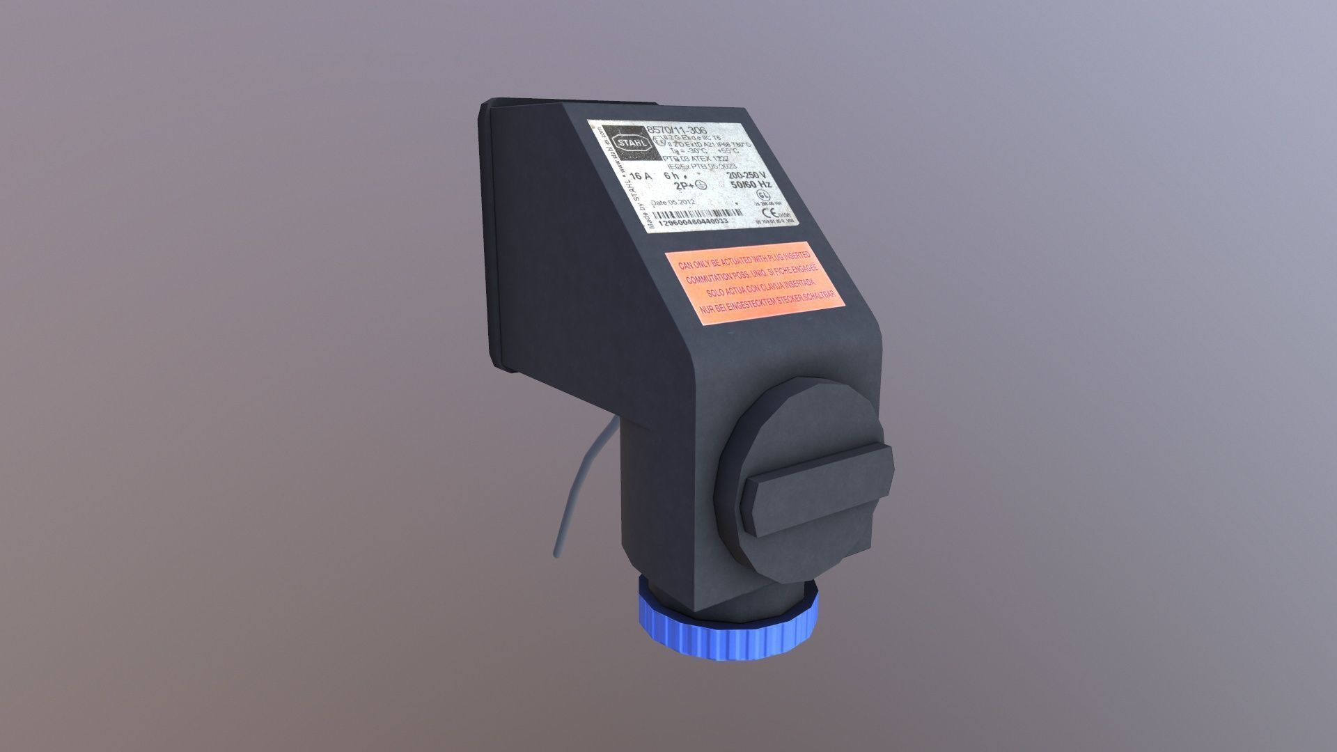 Supreme Air Machine Socket Low-poly 3D model_5