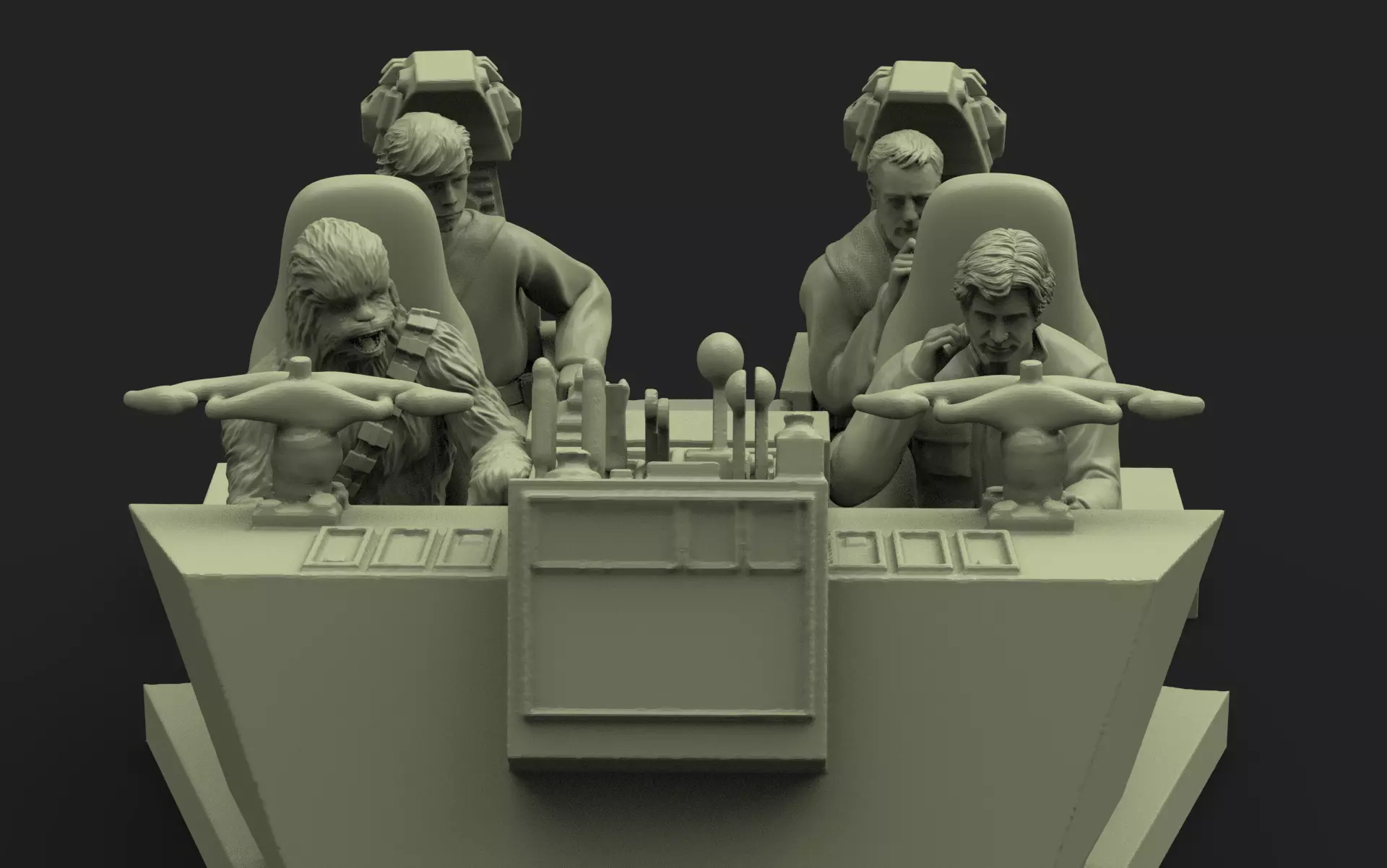 MILLENIUM FALCON CREW 3D print model