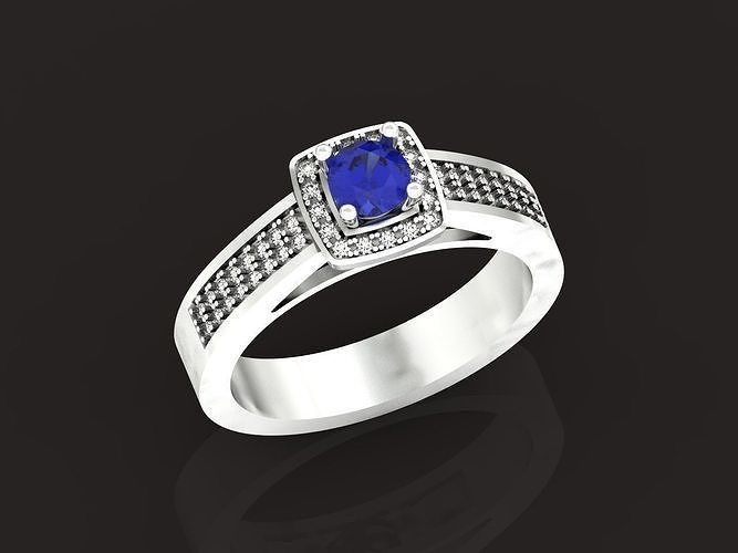 engagement ring 1404 3D print model