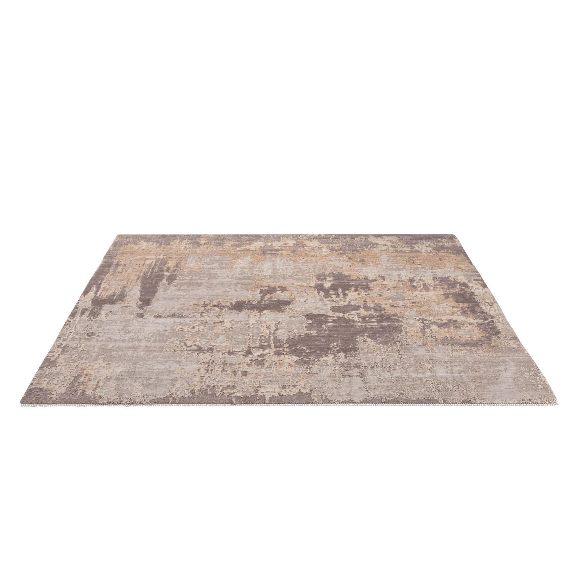 Emaan Wool Silk Rug Gray 3D model_2